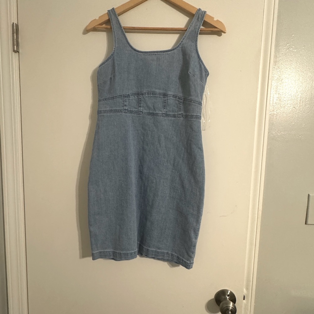 Denim mini dress